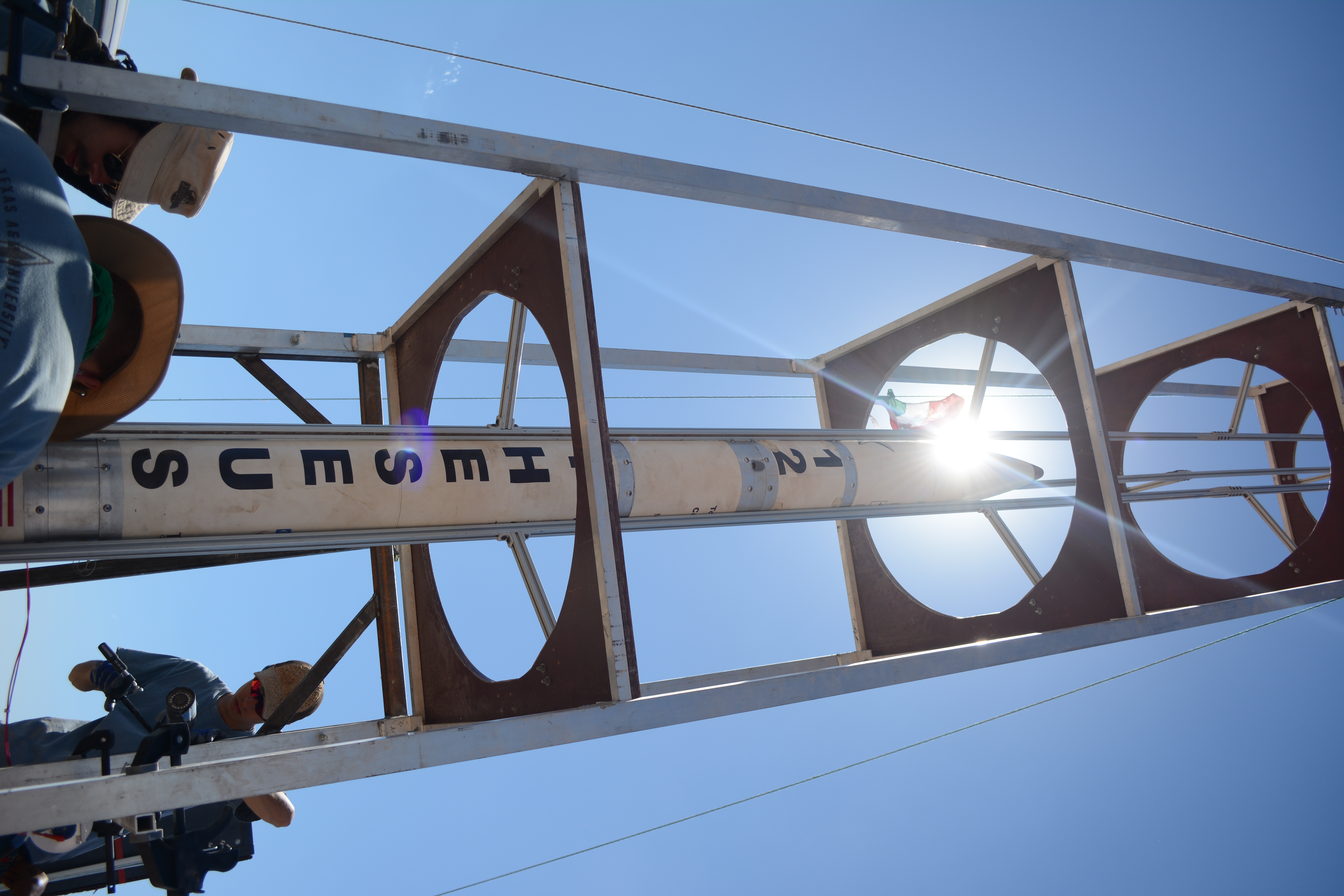 Theseus integrated in the launch tower.